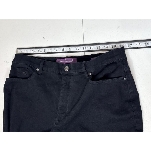 Gloria Vanderbilt Amanda Black Stretch Straight Leg Jeans Women’s Size 16 - Picture 8 of 9